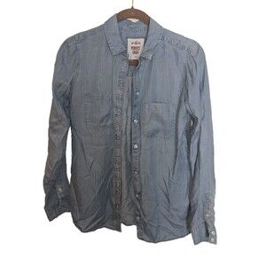 Women's Perfect Shirt Brand Blue Long Sleeve Lyocell Soft med